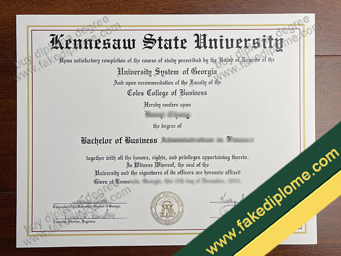 Kennesaw State University diploma, Kennesaw State University degree, Kennesaw State University certificate