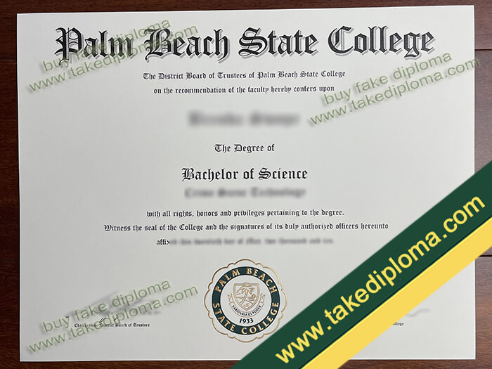 Palm Beach State College diploma, Palm Beach State College degree, Palm Beach State College certificate