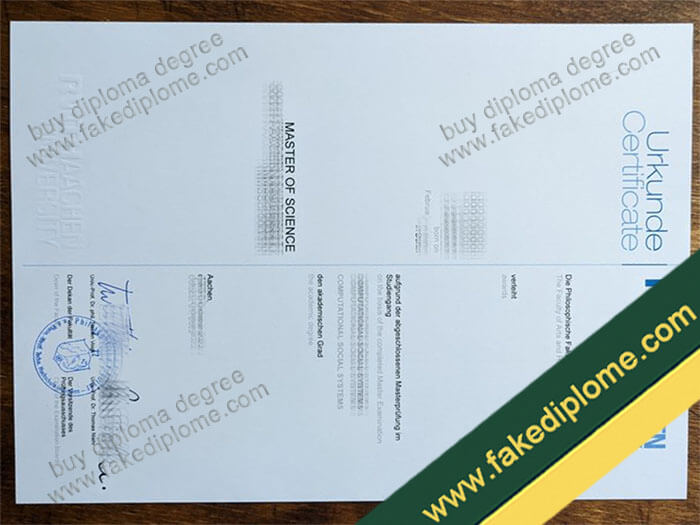 RWTH Aachen University diploma, RWTH Aachen University degree, RWTH Aachen University certificate