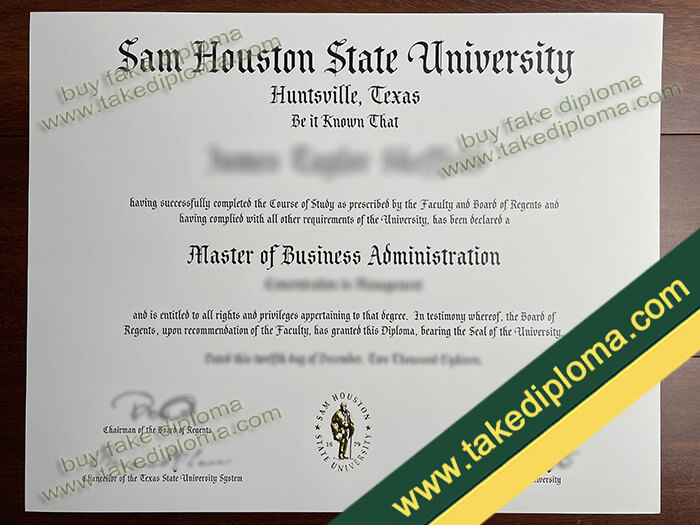 Sam Houston State University diploma, Sam Houston State University degree, Sam Houston State University certificate