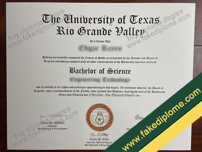 University of Texas Rio Grande Valley diploma, University of Texas Rio Grande Valley degree, University of Texas Rio Grande Valley certificate