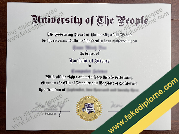 University of the People diploma, University of the People degree, University of the People certificate