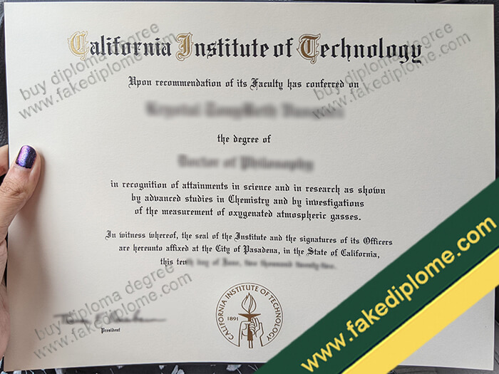 California Institute of Technology diploma, California Institute of Technology degree, California Institute of Technology certificate