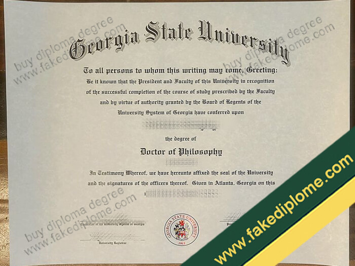 Georgia State University diploma, Georgia State University degree, Georgia State University certificate