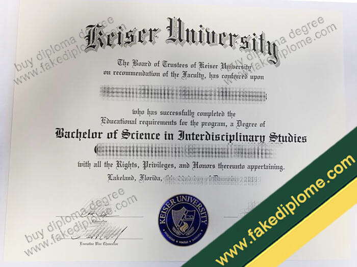 Keiser University diploma, Keiser University degree, Keiser University certificate