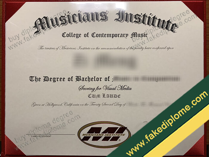 Musicians Institute diploma, Musicians Institute degree, Musicians Institute certificate