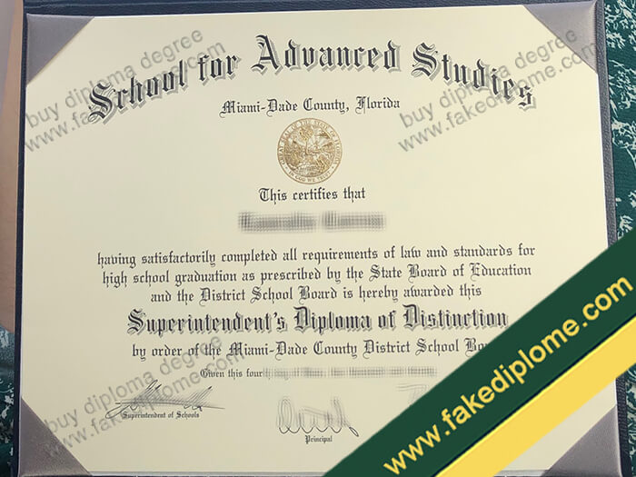 School for Advanced Studies diploma, School for Advanced Studies certificate