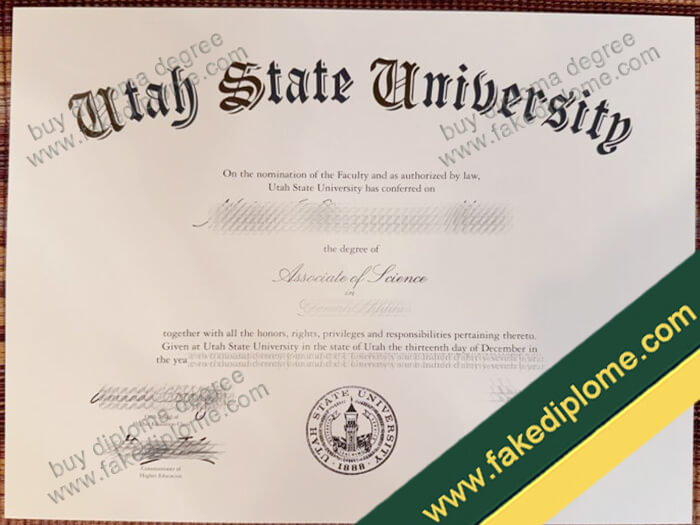 Utah State University diploma, Utah State University degree, Utah State University certificate