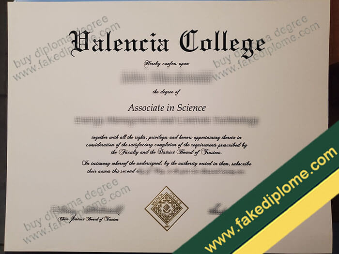 Valencia College diploma, Valencia College certificate