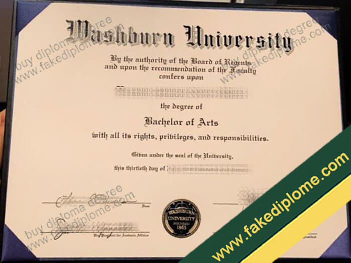Washburn University diploma, Washburn University degree, Washburn University certificate