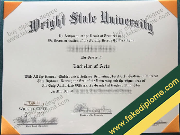 Wright State University diploma, Wright State University degree, Wright State University certificate