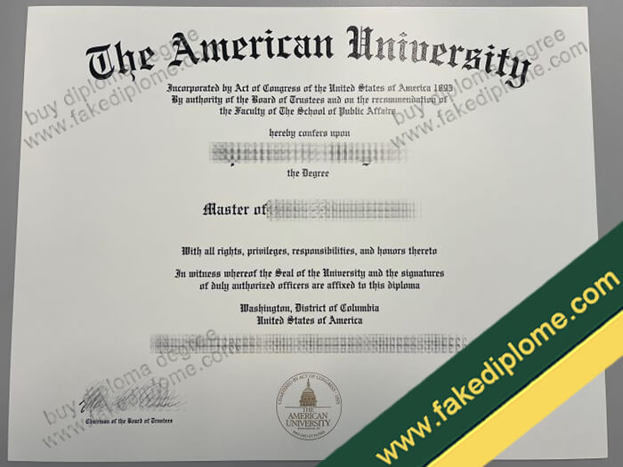 American University diploma, American University degree, American University certificate