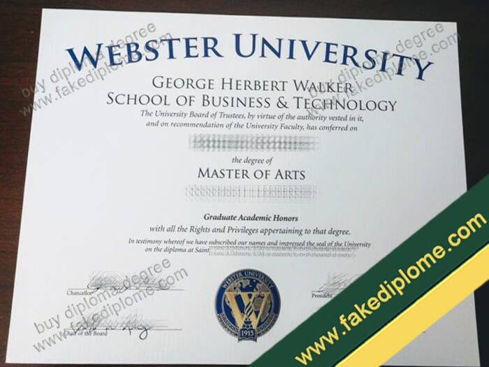 Webster University diploma, Webster University degree, Webster University certificate