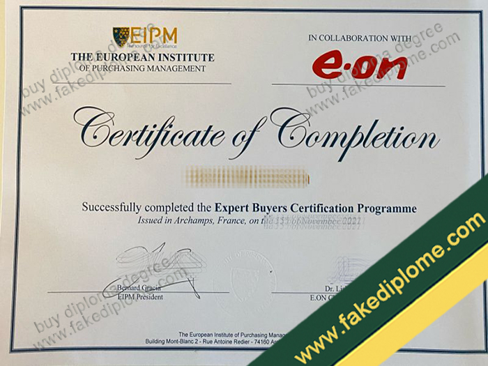 EIPM fake certificate EIPM fake certificate European Institute of Purchasing Management (EIPM) Certificate Sample