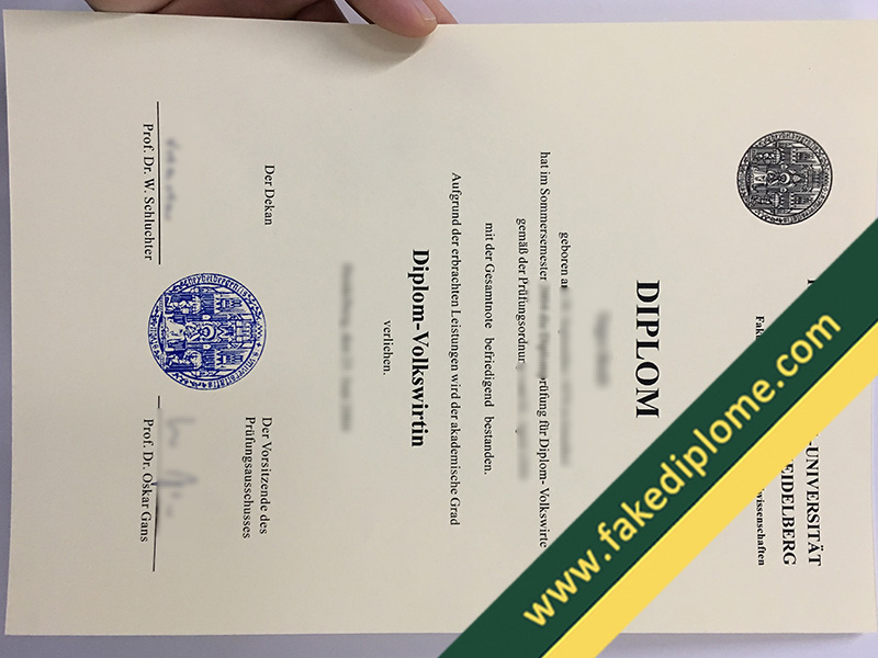 Heidelberg University diploma, Heidelberg University degree, Heidelberg University certificate