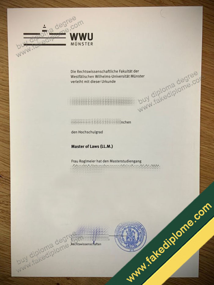 Universitat Munster diploma sample Universitat Munster diploma sample How to Obtain Universität Münster Fake Diploma?