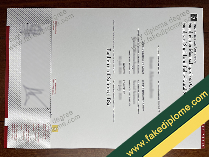 Universiteit van Amsterdam diploma, Universiteit van Amsterdam degree, Universiteit van Amsterdam certificate
