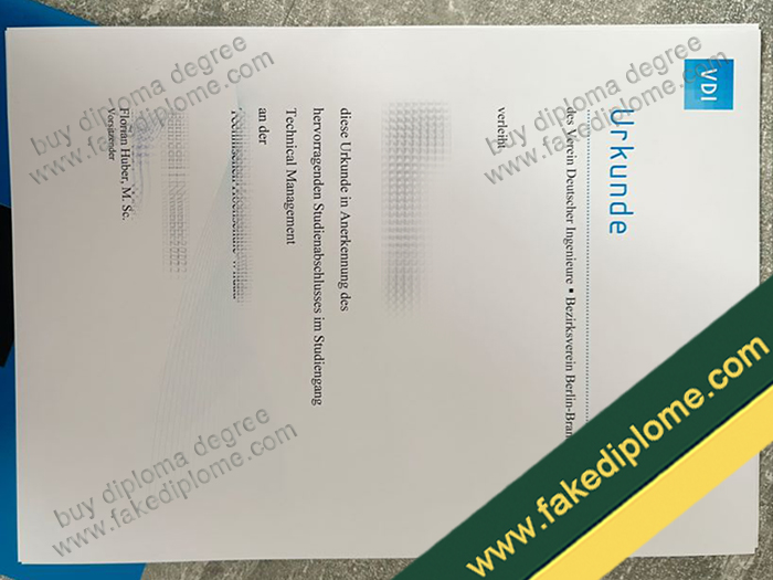 Verein Deutscher Ingenieure diploma, Verein Deutscher Ingenieure certificate, Verein Deutscher Ingenieure urkunde