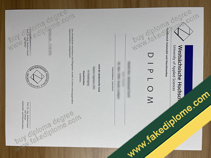 Westsächsische Hochschule Zwickau diploma, Westsächsische Hochschule Zwickau degree, Westsächsische Hochschule Zwickau urkunde