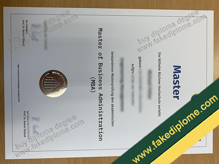 Wilhelm Büchner Hochschule diploma, Wilhelm Büchner Hochschule degree, Wilhelm Büchner Hochschule certificate